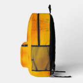 Orange Blume Bedruckter Rucksack (Rechts)
