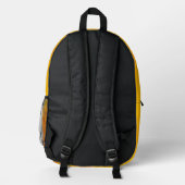 Orange Blume Bedruckter Rucksack (Rückseite)