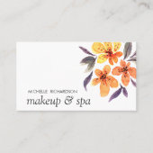 Orange Blume | Berufliche weiblich Terminkarte (Vorderseite)