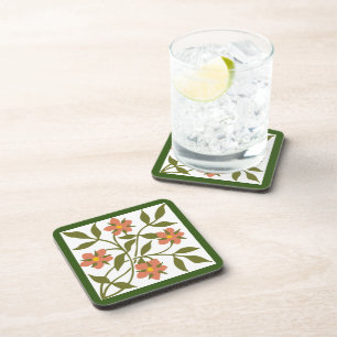 ORANGE BLUME BEVERAY COASTER GETRÄNKEUNTERSETZER