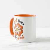 Orange Blume BFTG Kaffee Tasse (Vorderseite Links)