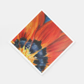 Orange Blume Blätter Malpapier Napkin Serviette (Ecke)