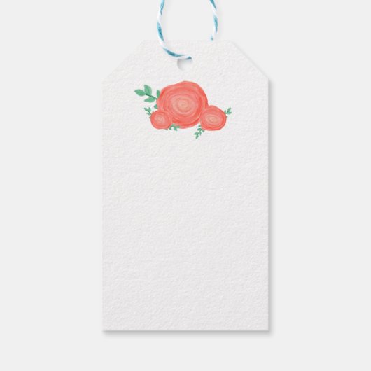 Orange Blume Blumenkohl-Tag Geschenkanhänger (Rückseite)