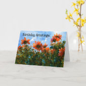 Orange Blume Blumenmuseum Geburtstagskarte Karte (Gelbe Blume)