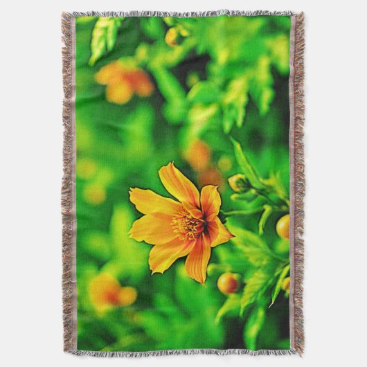 Orange Blume Bokeh Sunny Decke (Vorderseite Vertikal)