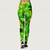 Orange Blume Bokeh Sunny Leggings (Rückseite)