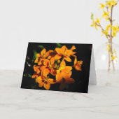 Orange Blume Card Karte (Gelbe Blume)