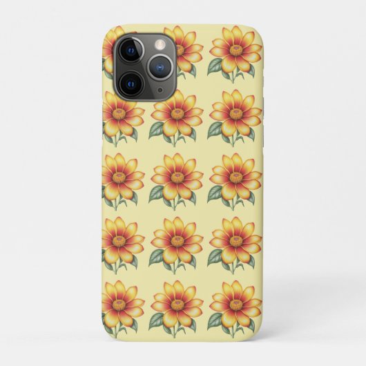 Orange Blume Case-Mate iPhone Hülle (Rückseite)