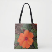 Orange Blume Closeup Tasche (Vorderseite)