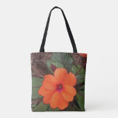 Orange Blume Closeup Tasche (Rückseite)