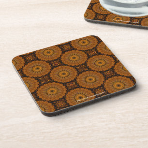 Orange Blume Cork Untersetzer