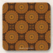 Orange Blume Cork Untersetzer (Vorderseite)