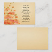 Orange Blume Dankeschön Karte (Vorne/Hinten)