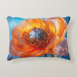 Orange Blume Dekokissen