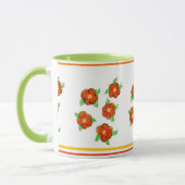 Orange Blume Designer Tasse (Links)