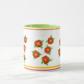 Orange Blume Designer Tasse (Zentrum)