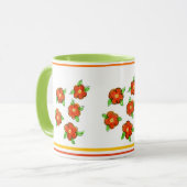 Orange Blume Designer Tasse (Vorderseite Links)