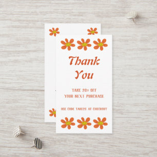 Orange Blume Discount Card Rabattkarte