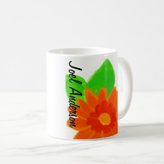 Orange Blume durch Joel Anderson Kaffeetasse (VorderseiteRechts)
