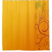 Orange Blume Duschvorhang (Vorderseite)