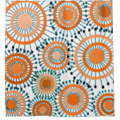 Orange Blume Duschvorhang (Vorderseite)