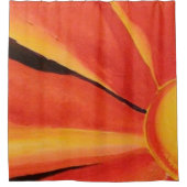 Orange Blume Duschvorhang (Vorderseite)