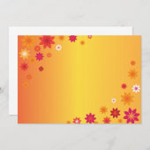 Orange Blume Einladung (Vorne/Hinten)