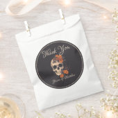 Orange Blume Elegant Danke Hochzeit Geschenktütchen (Ausgeschnitten)