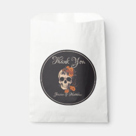 Orange Blume Elegant Danke Hochzeit Geschenktütchen