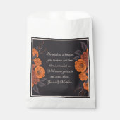 Orange Blume Elegante Dankbarkeit Geschenktütchen (Vorderseite)