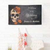 Orange Blume Elegante Hochzeit Banner (Insitu)