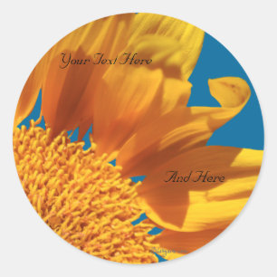 Orange Blume Fall Gerbera Custom Umschlag Aufklebe Runder Aufkleber