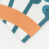 Orange Blume Fleecedecke (Ecke)