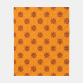 Orange Blume Fleecedecke (Vorderseite)