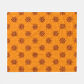 Orange Blume Fleecedecke (Vorderseite (Horizontal))