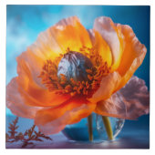 Orange Blume Fliese (Vorderseite)
