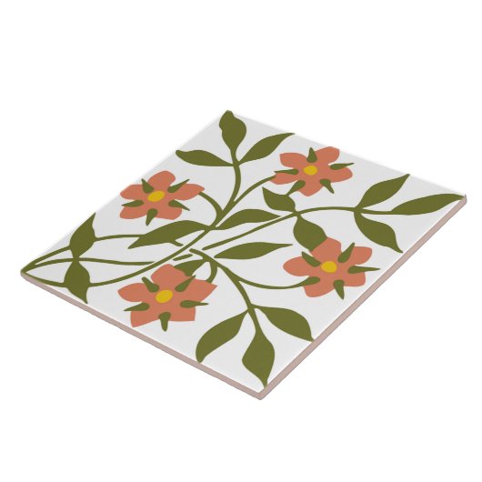 ORANGE-BLUME FLIESE (Seite)