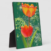 Orange Blume Fotoplatte (Seite)