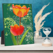 Orange Blume Fotoplatte (Seite)