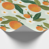 Orange Blume Geschenkpapier (Ecke)
