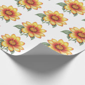Orange Blume Geschenkpapier (Ecke)