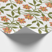 ORANGE-BLUME GESCHENKPAPIER (Ecke)