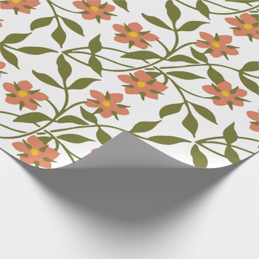 ORANGE-BLUME GESCHENKPAPIER (Ecke)