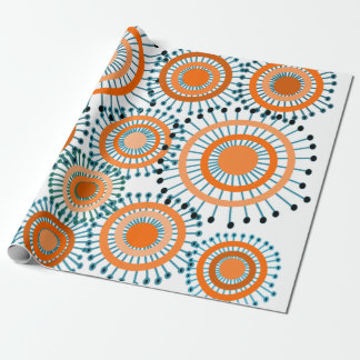 Orange Blume Geschenkpapier