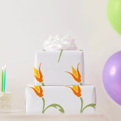 Orange Blume Geschenkpapier