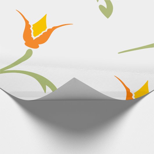 Orange Blume Geschenkpapier