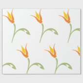 Orange Blume Geschenkpapier (Flach)