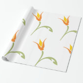 Orange Blume Geschenkpapier (Ungerollt)