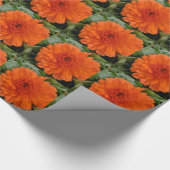 Orange Blume Geschenkpapier (Ecke)