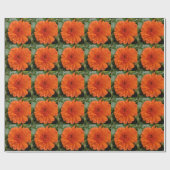 Orange Blume Geschenkpapier (Flach)